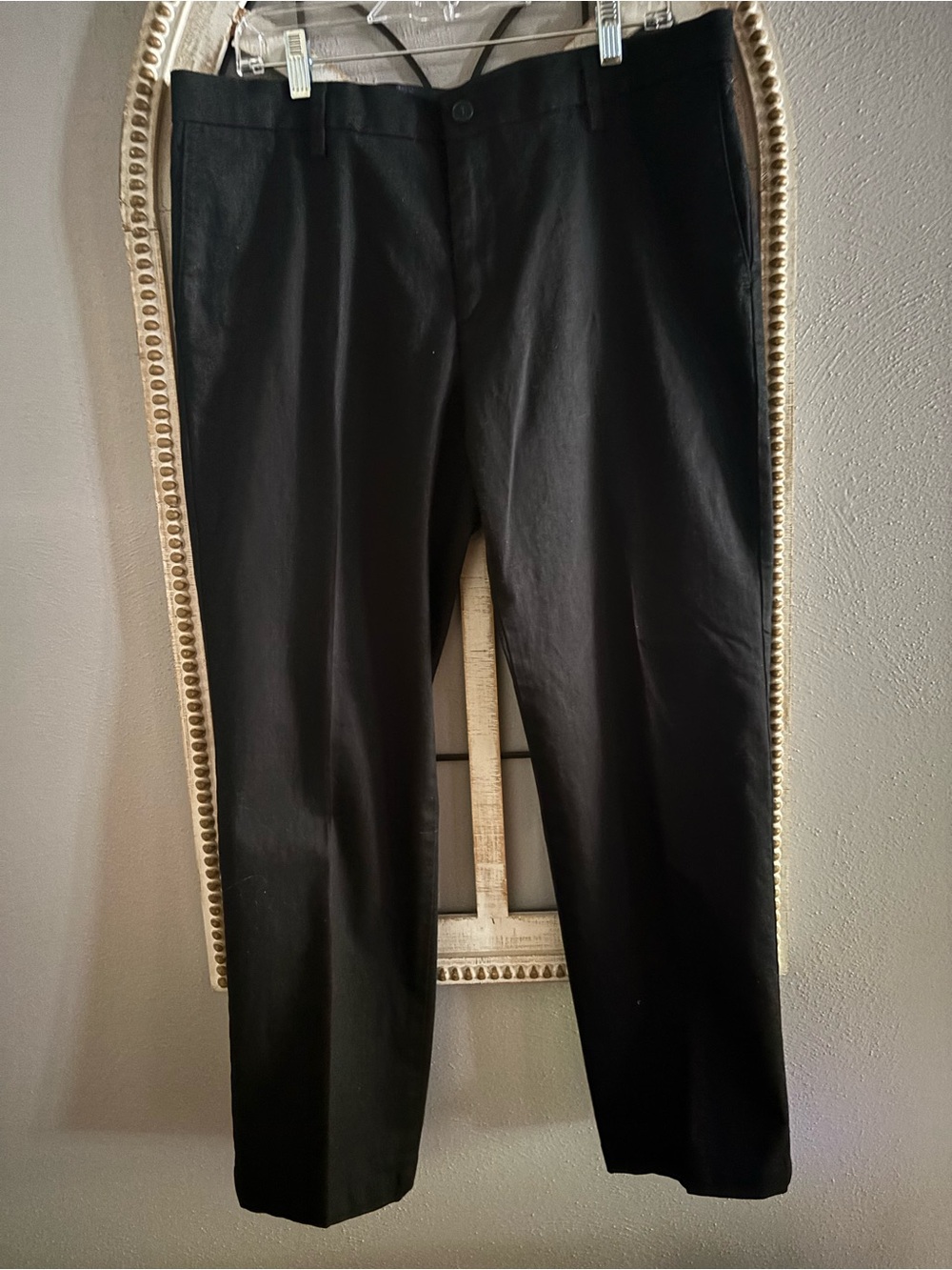 Dockers Men's Black Dress Pants — Flat Front 36 x 29